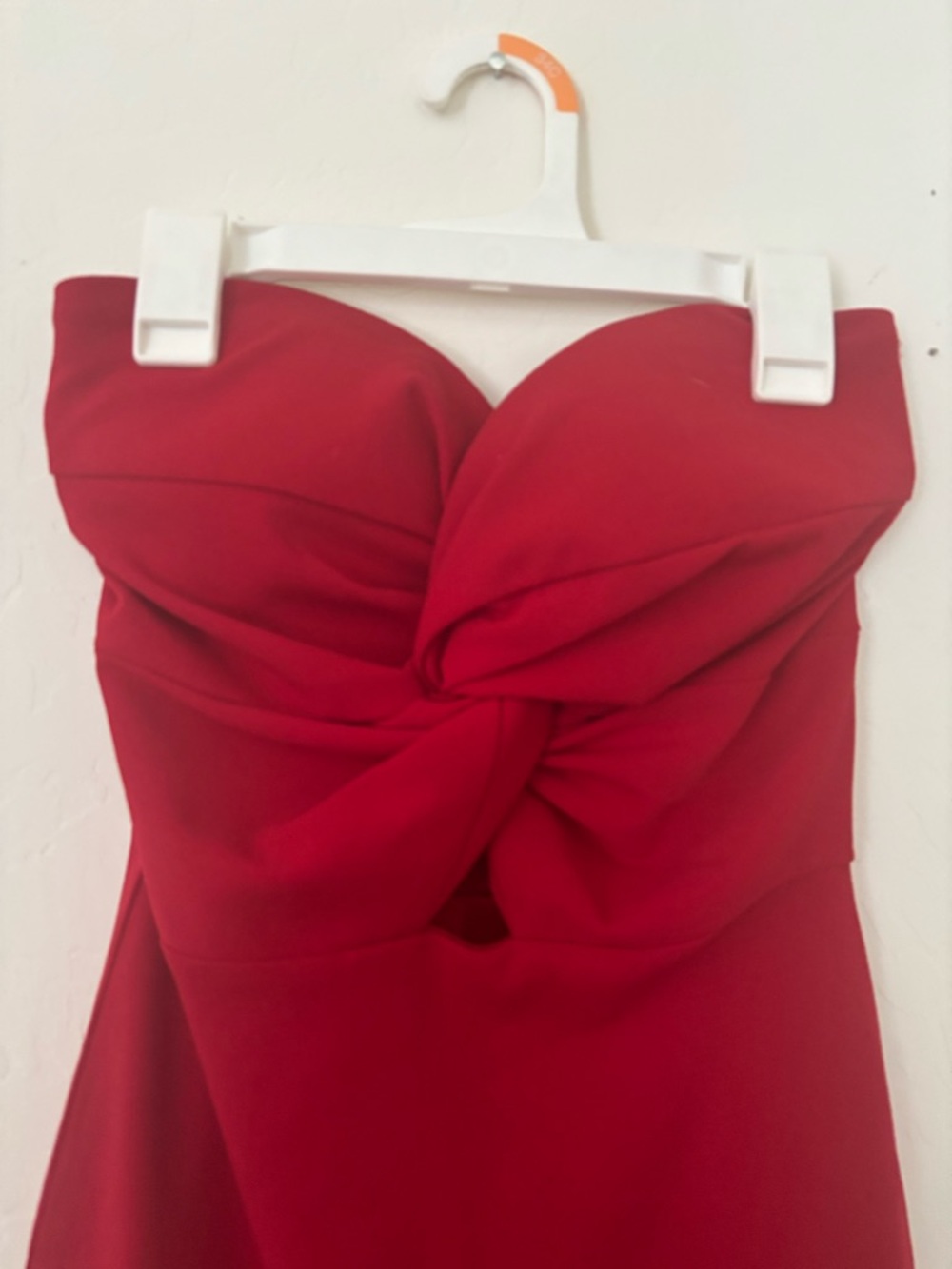 Bailey Blue Strapless Red Twist Front Cocktail Dress Size Small - Picture 3 of 5